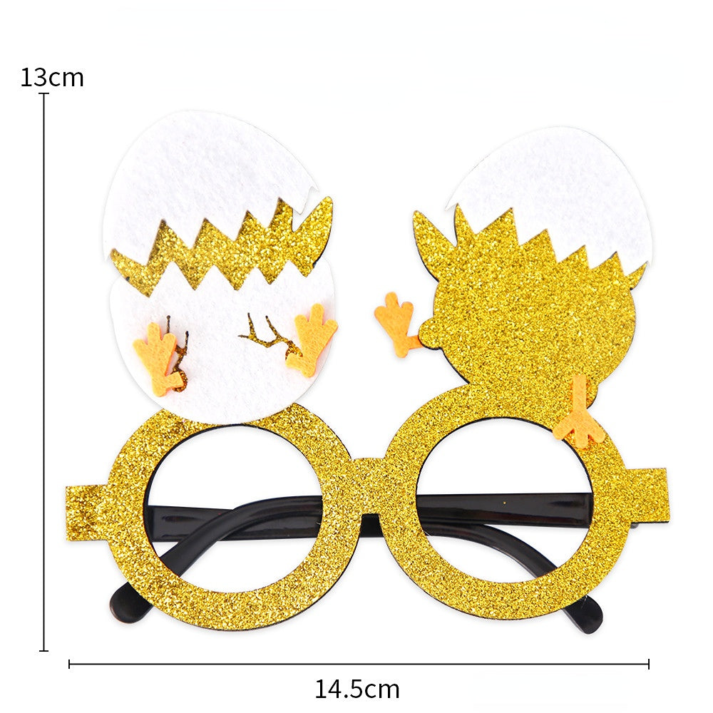 Wholesale Plastic Easter Chick Bunny Egg Glasses Frame
